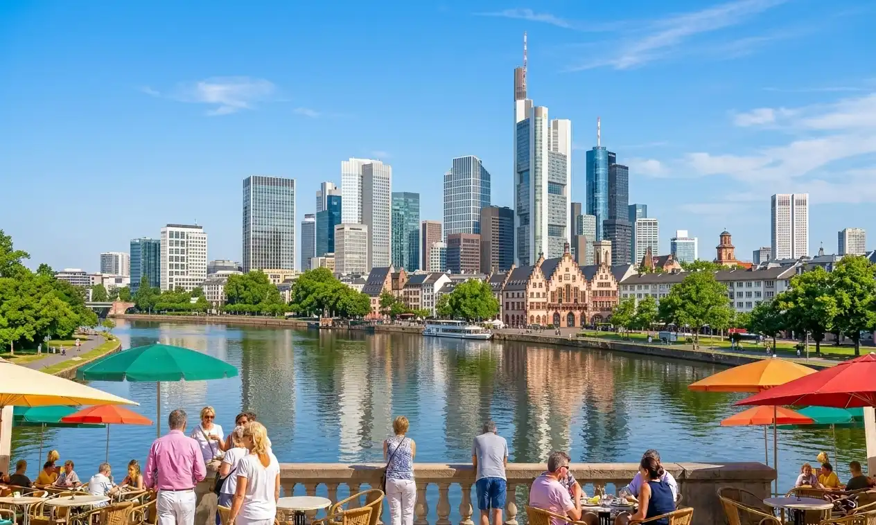 Frankfurt skyline — Mainhattan financial district
