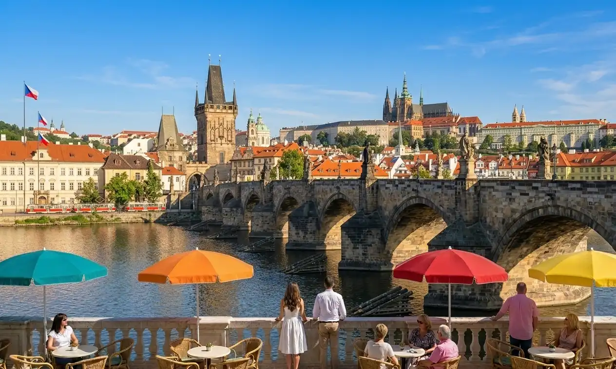 Prague — Charles Bridge and Prague Castle